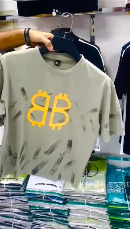 Bitcoin Dropshoulder T-Shirts For Men