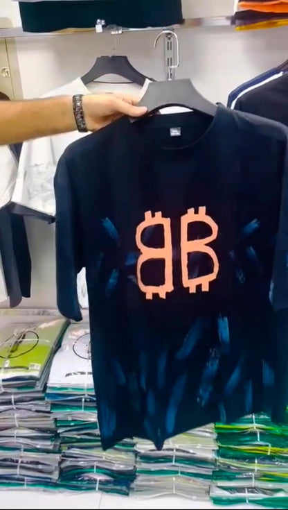 Bitcoin Dropshoulder T-Shirts For Men