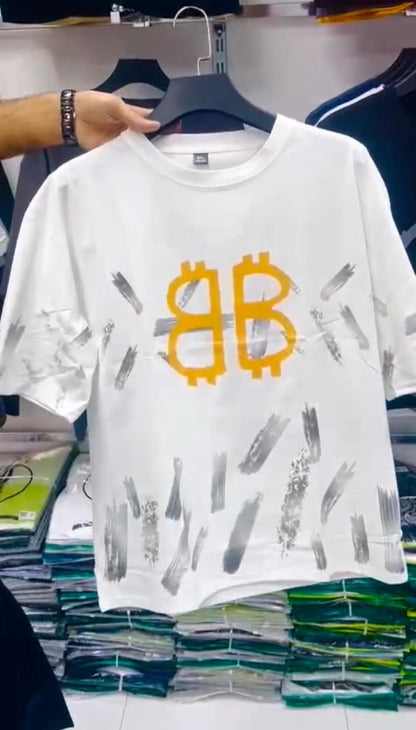 Bitcoin Dropshoulder T-Shirts For Men