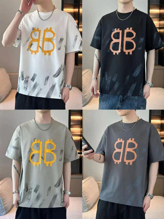 Bitcoin Dropshoulder T-Shirts For Men